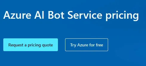 Azure Bot Service Pricing