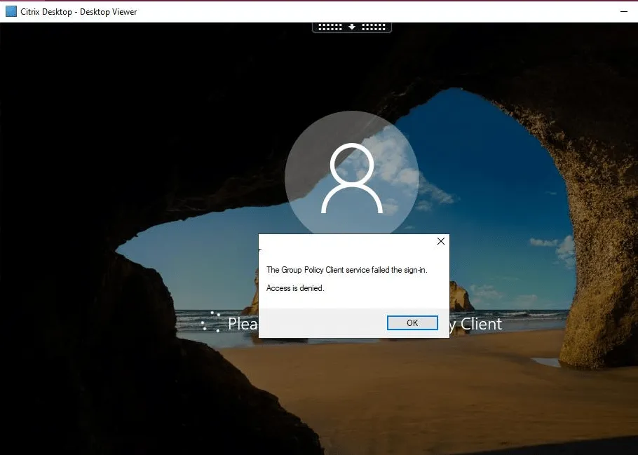 This image has an empty alt attribute; its file name is Citrix-FsLogix-Logon-Error-GpClient.png