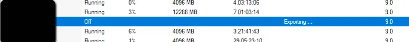 HyperV manager VM export