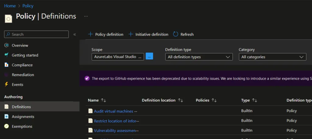 How to assign built-in policies in Azure policy