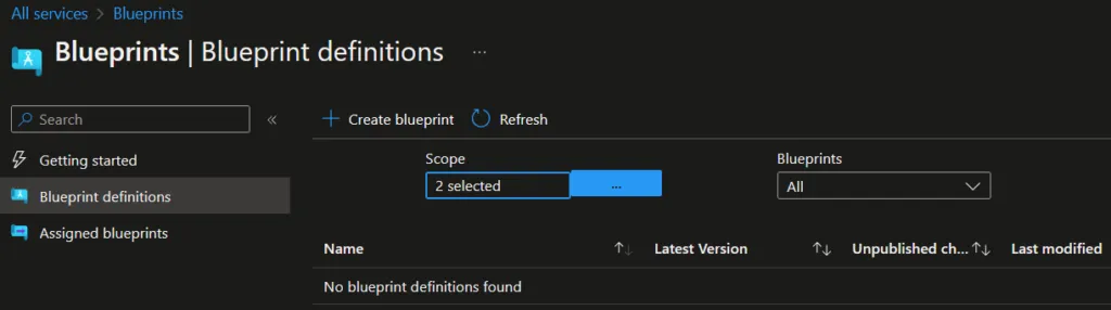 How to create a custom Azure Blueprint